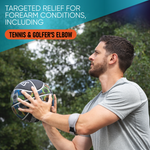 Tennis & Golfer's 2-Pack Elbow Braces - Support Strap for Tendonitis Pain Relief