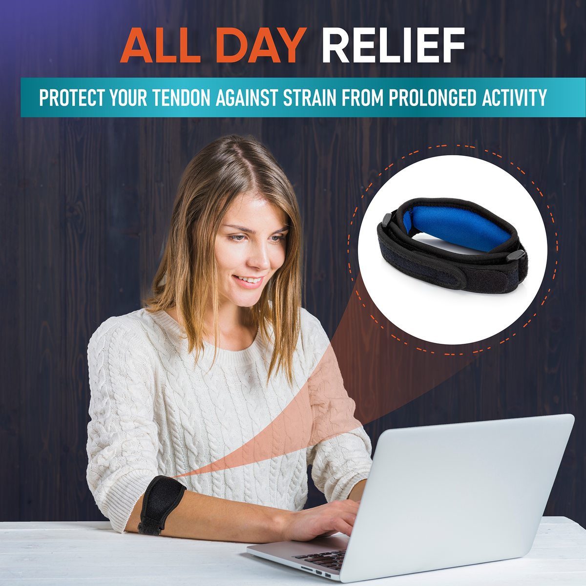 Tennis & Golfer's 2-Pack Elbow Braces - Support Strap for Tendonitis Pain Relief