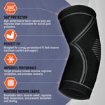 Elbow Compression Sleeve - 2 Pack Elbow Brace for Tennis & Golfer's Elbow Pain Relief