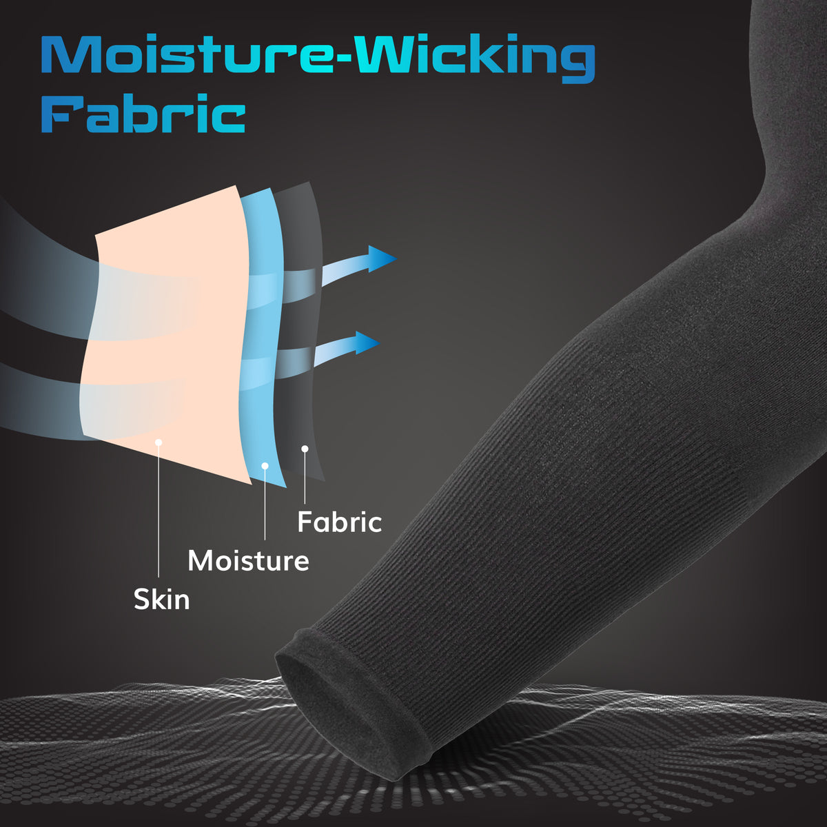 Cooling Arm Sleeves for Sun Protection - Arm Compression Sleeves for Men & Women