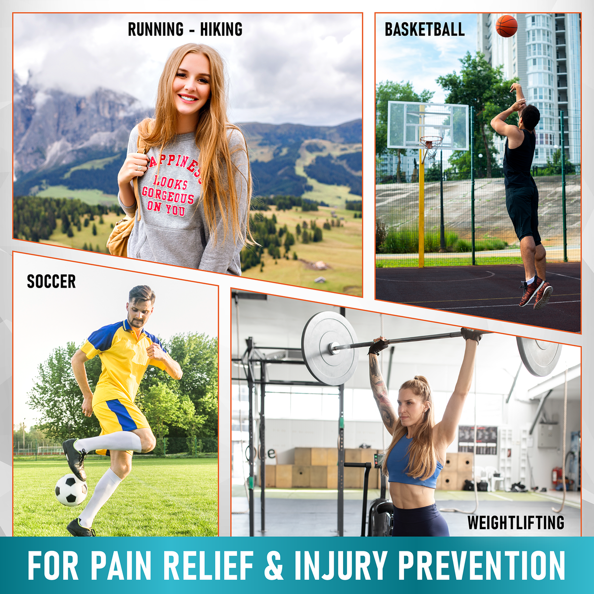 Patella Knee Brace - Knee Support and Pain Relief - Adjustable Strap