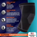 2 Pack Knee Compression Sleeves for Men and Women - Pain Relief, Meniscus Tear, ACL, Arthritis