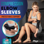 Elbow Compression Sleeve - 2 Pack Elbow Brace for Tennis & Golfer's Elbow Pain Relief