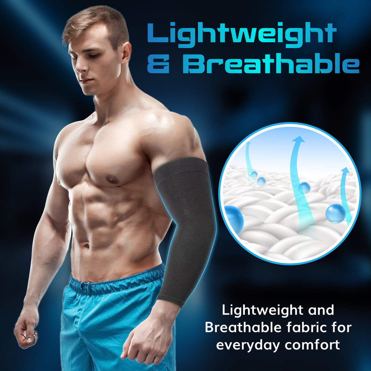 Cooling Arm Sleeves for Sun Protection - Arm Compression Sleeves for Men & Women