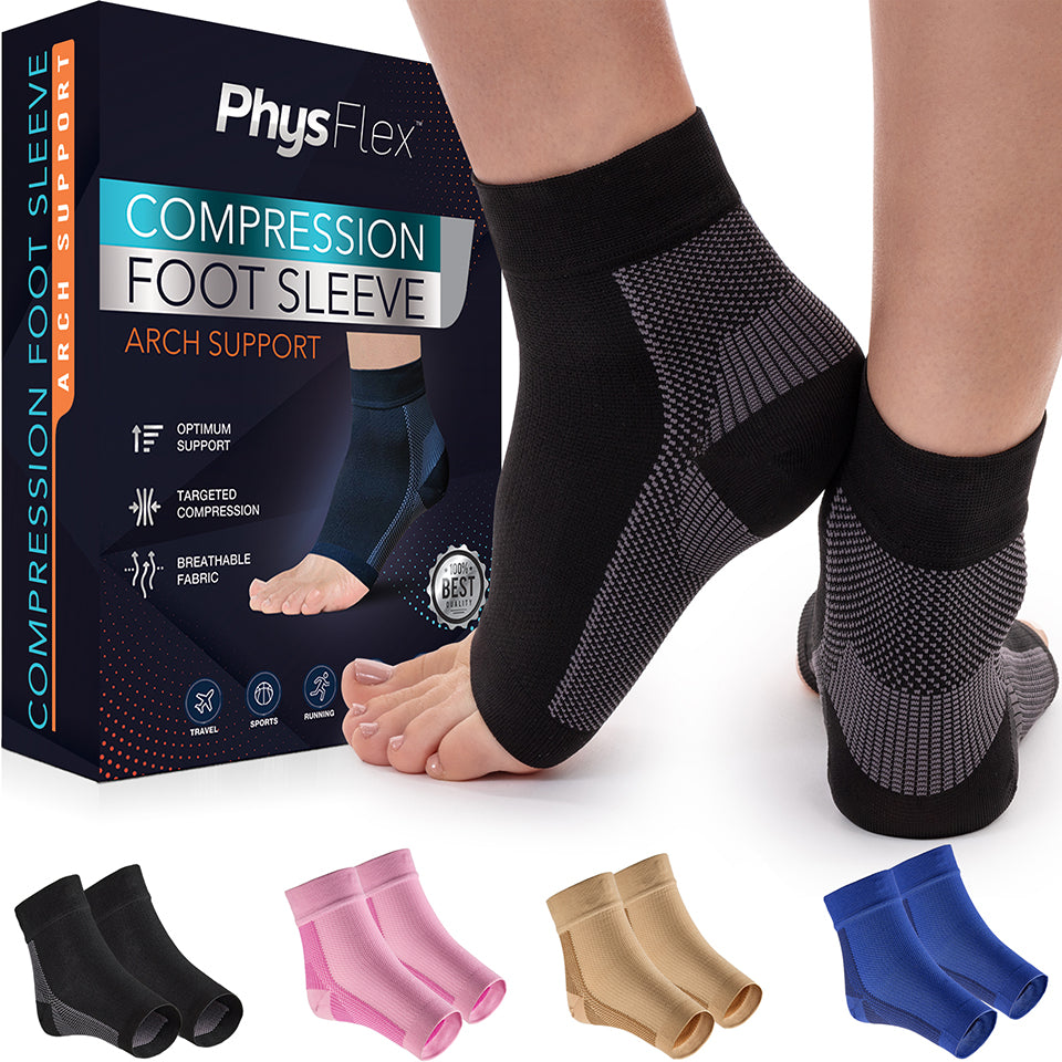 Foot Compression Socks for Plantar Fasciitis, Achilles Tendonitis Relief & Arch Support