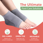Moisturizing Heel Socks for Cracked Heels - Silicone Socks for Women and Men Foot Treatment & Overnight Hydration
