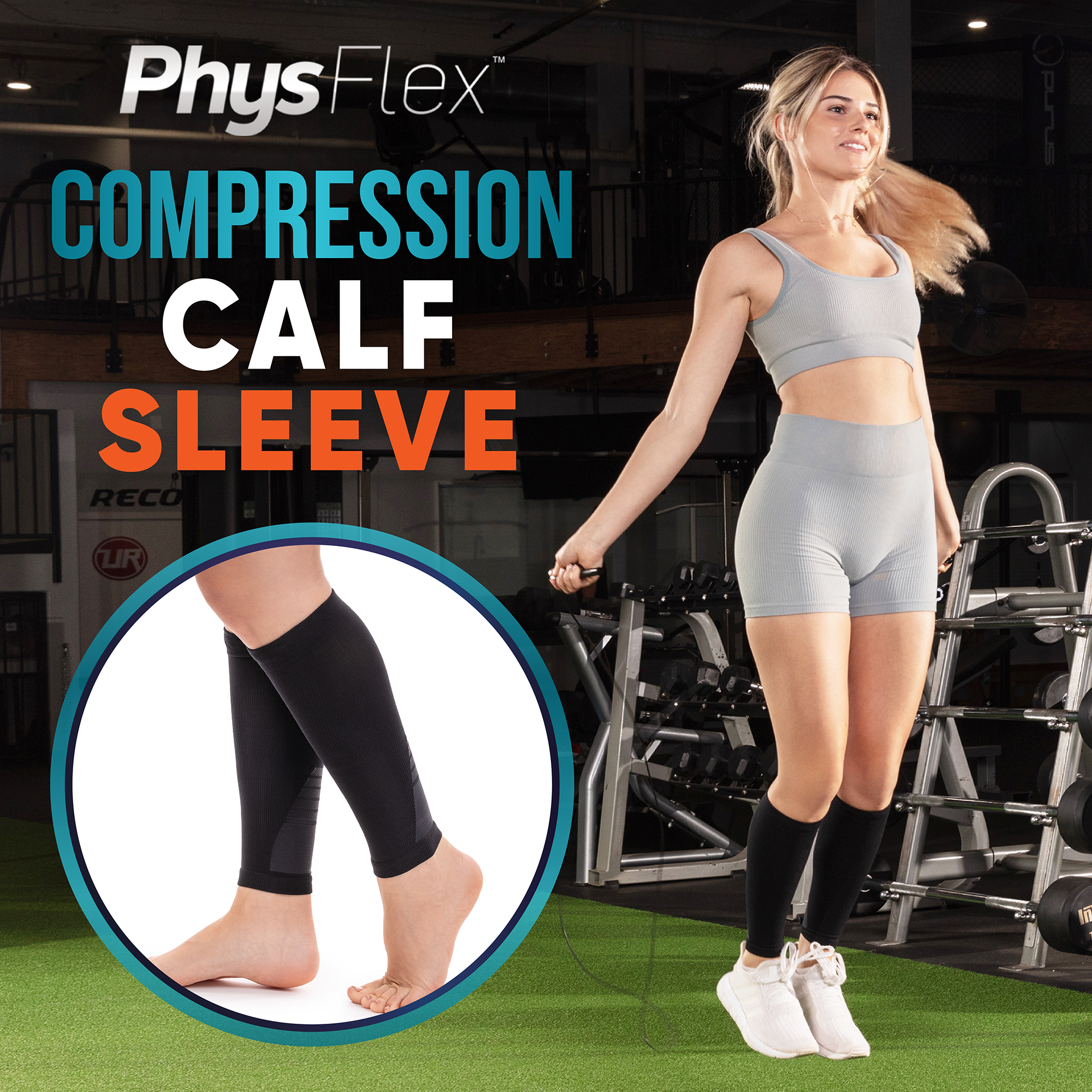 Calf Compression Sleeves - PhysFlex