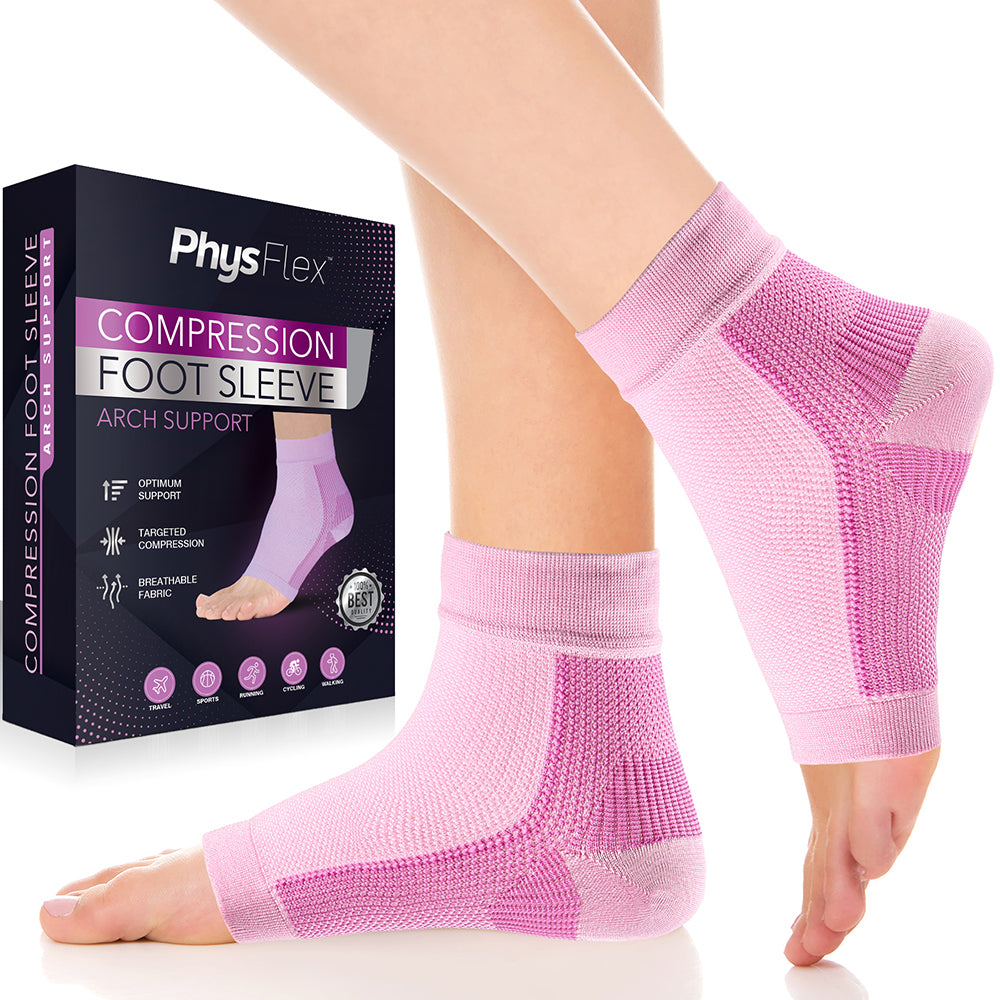 Foot Compression Socks for Plantar Fasciitis, Achilles Tendonitis Relief & Arch Support